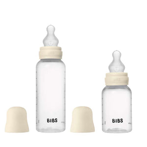 BIBS Palack - Grow and Flow Cumisüveg készlet - Műanyag - Szilikon/Kerek - 150 ml/270 ml - 2 db - Elefántcsont 
