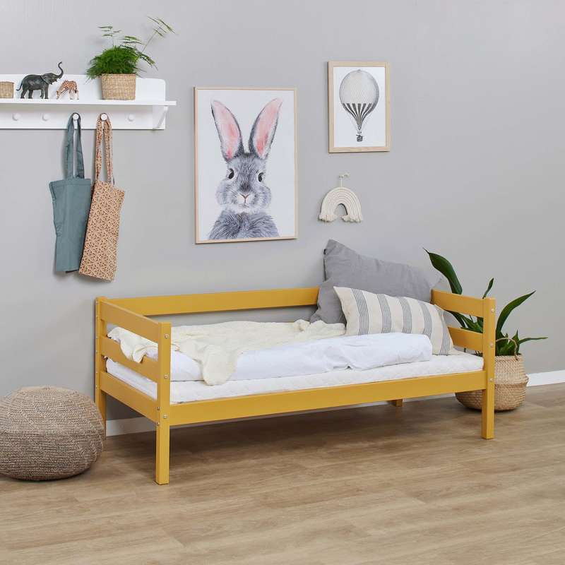 Hoppekids ECO Comfort - Peuterbed - 70x160 cm. - Herfstgeel 