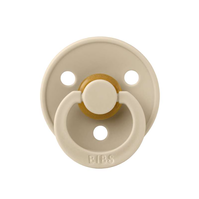 Succhietto Bibs Rotondo Colour - 2-Pak - tg. 3 - gomma naturale - Vaniglia/Quercia Scura 