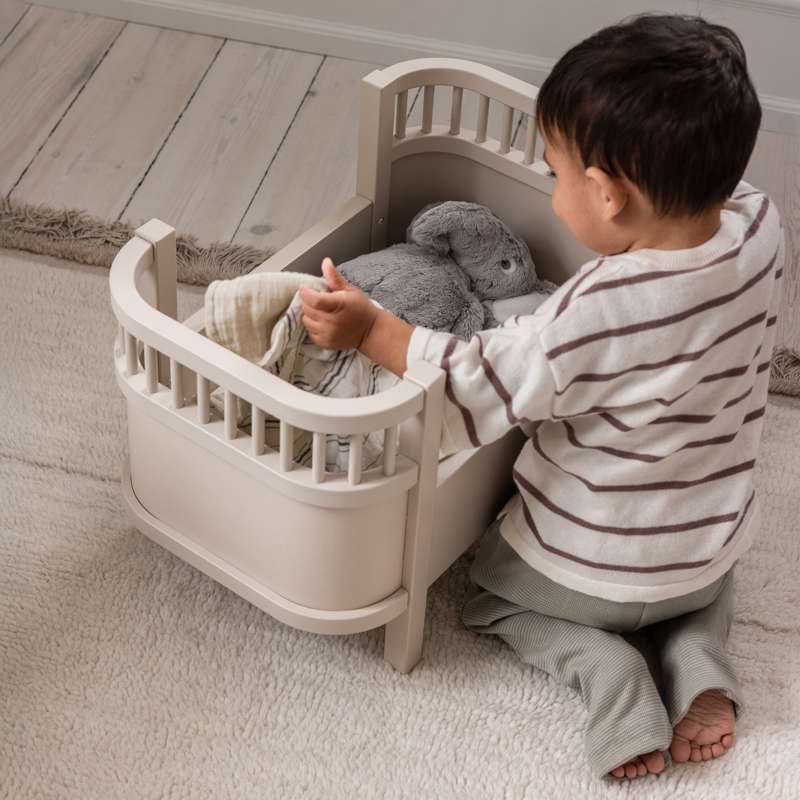 Sebra Cama de boneca + Colchão - FSC™ 100% - Casca de Bétula Rosa 