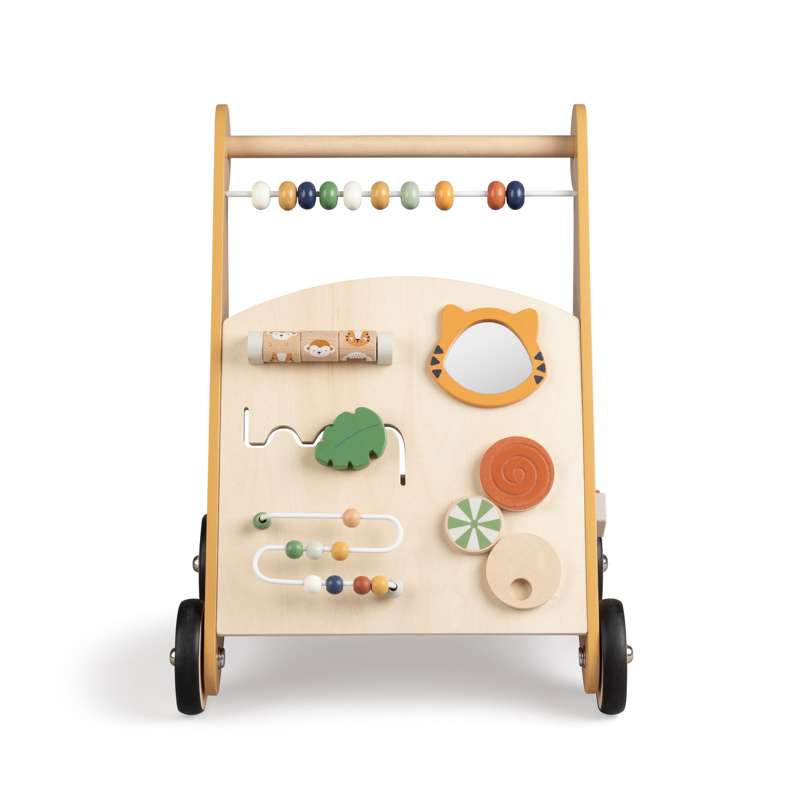 Sebra Push wagon with activities wood - Wildlife 