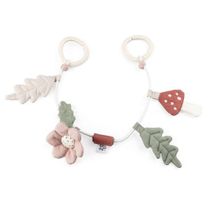 Sebra Kinderwagenkette - Blatt/Schwamm/Blume - Ökologischer Baumwolle 