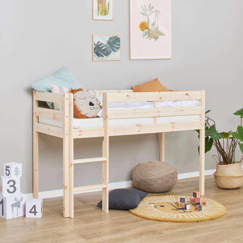 Hoppekids ECO Comfort - Halbhochbett - Mehrere Größen - Natürlich 