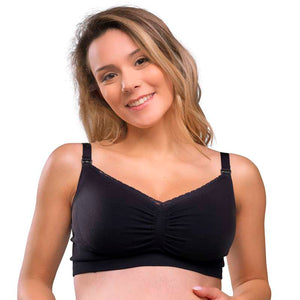 Carriwell New Mum nahtlose ökologischer Still-BH - schwarz 