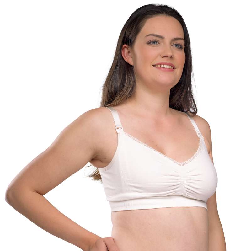 Carriwell New Mum Organic nursing bra seamless - white 