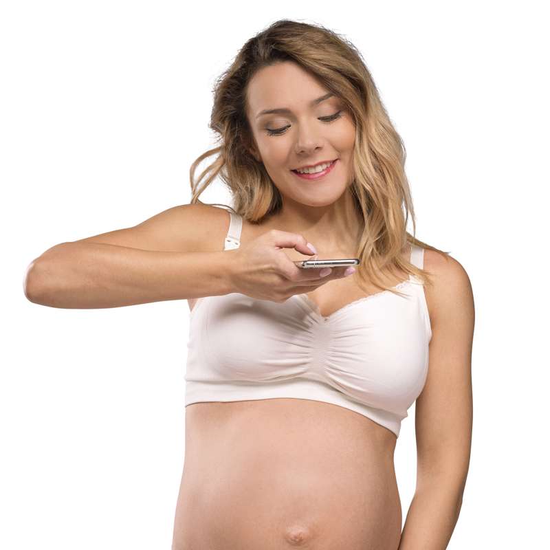 Carriwell Neue Mama Ökologische Still-BH nahtlos - weiß 