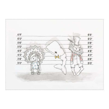 A KID Poster with criminal animals (A4) 