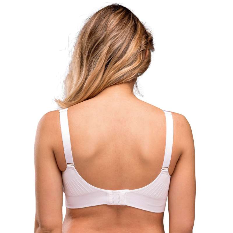 Carriwell New Mum Nursing Bra seamless with inserts - white 