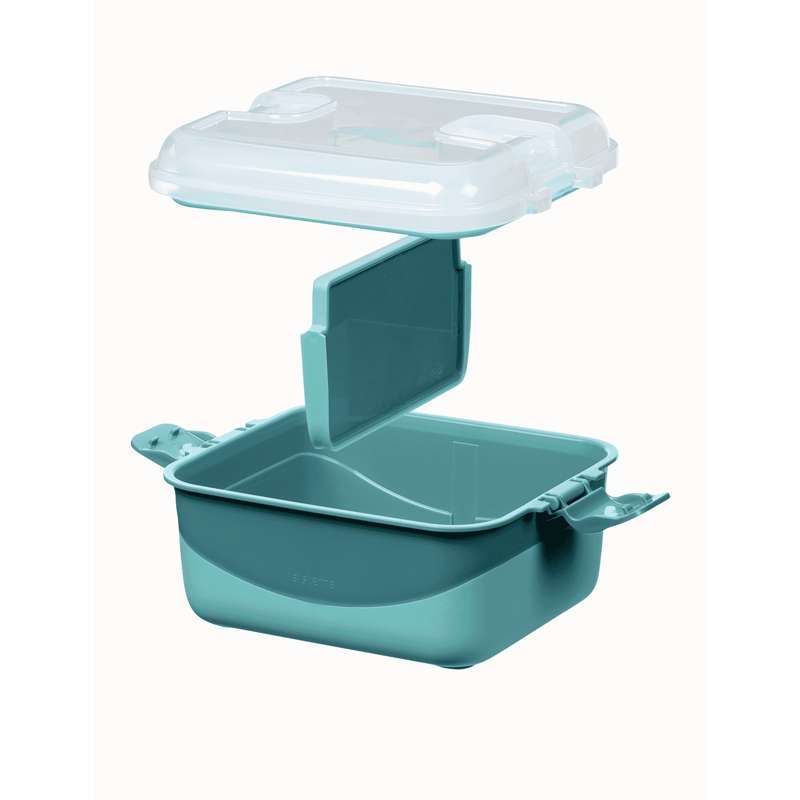 Sistema Rectangle w/Divider Heatables - 1.35L - Sage