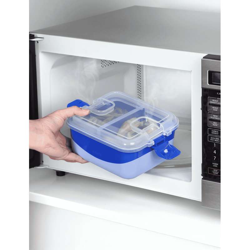 Sistema Rectangle w/Divider Heatables - 1.35L - Lazuli