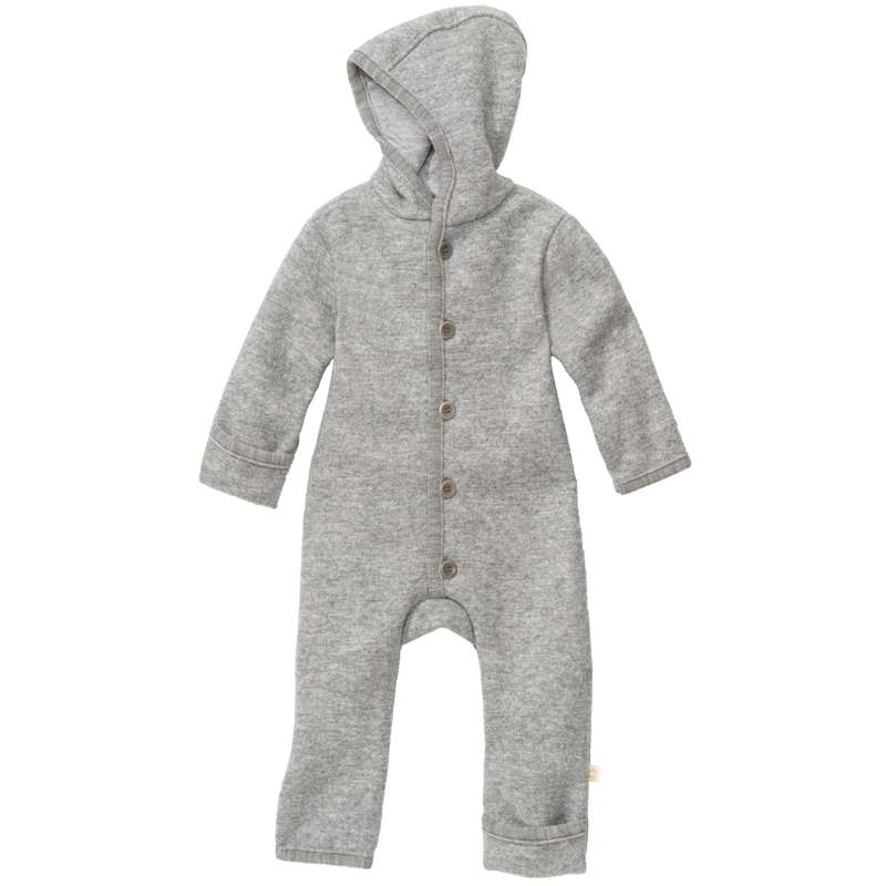 Disana Snowsuit with Hood - Boiled Wool - Grå 