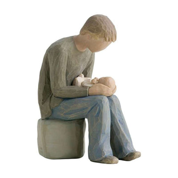 Willow Tree New Dad Figure (father with baby) 