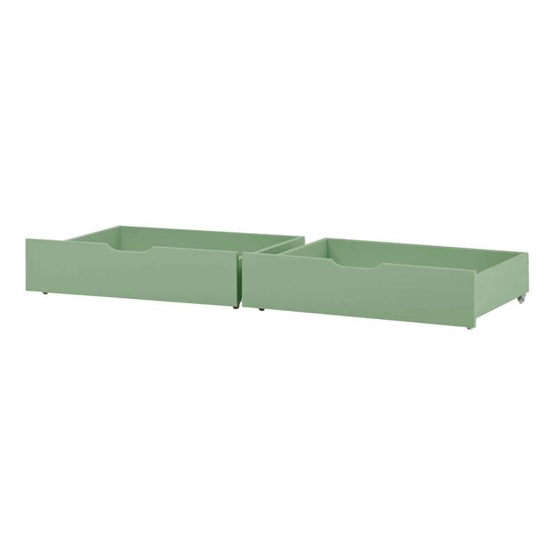 Hoppekids Lade set op Wielen - 2 stuks (Verschillende Maten) - Pale Green 