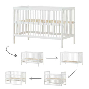 Hoppekids IDA-MARIE - Cuna - 60x120 cm - Blanco 