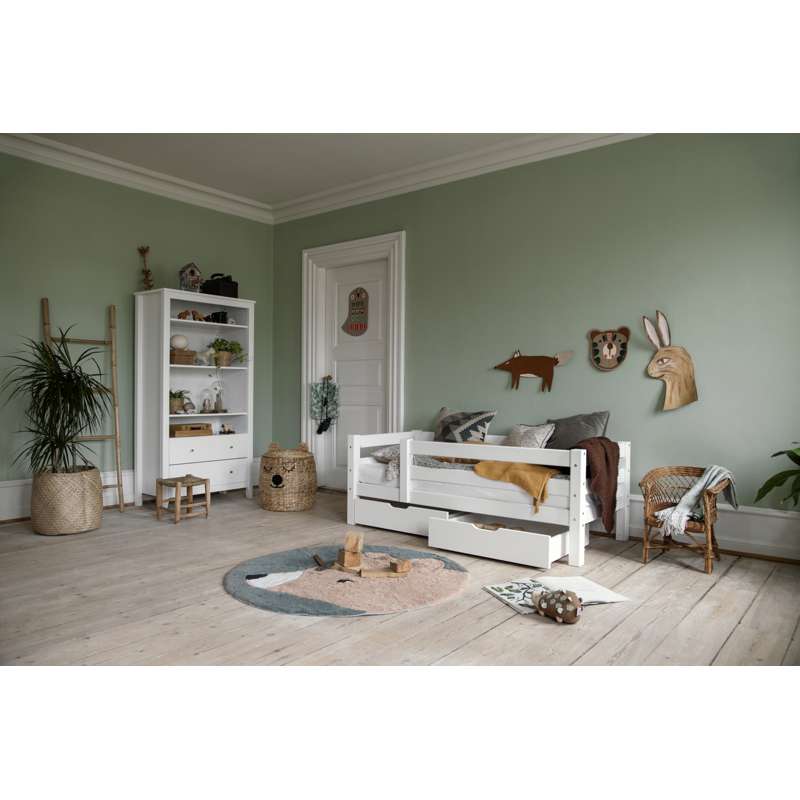Hoppekids ECO Luxury - Canapé-lit avec dossier et Barrière de lit - Plusieurs tailles - Blanc 