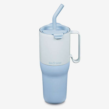 Klean Kanteen Rise Tumbler 1064ml (m/Strå og Flip Straw Lokk) - Isblå 