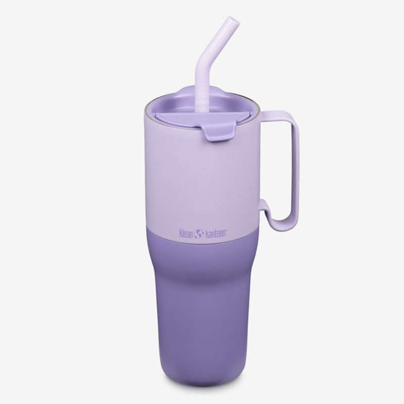 Klean Kanteen Rise Tumbler 1064ml (cu/paie și capac cu paie rabatabil) - Floare de orhidee 