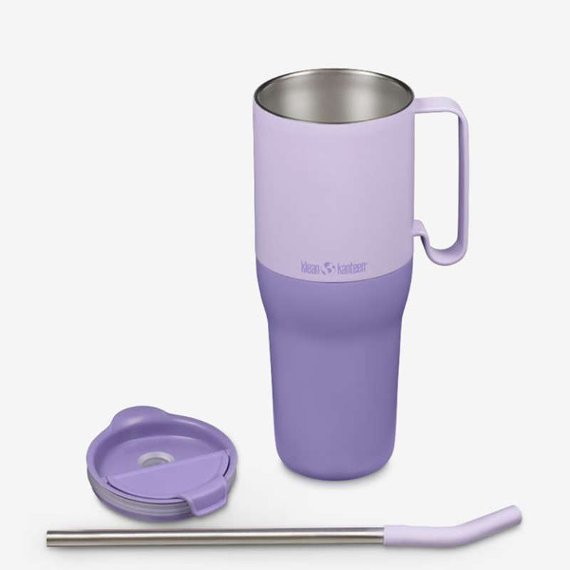 Klean Kanteen Rise Tumbler 1064ml (with Straw & Flip Straw Lid) - Orchid Bloom 
