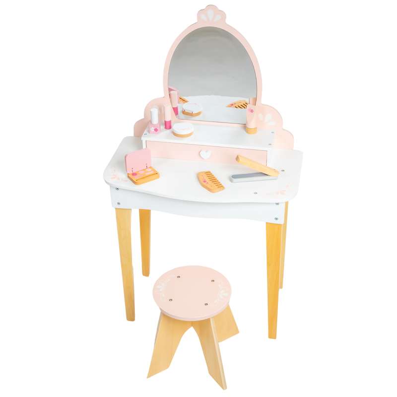 Kid'oh Makeup table in wood with accessories 