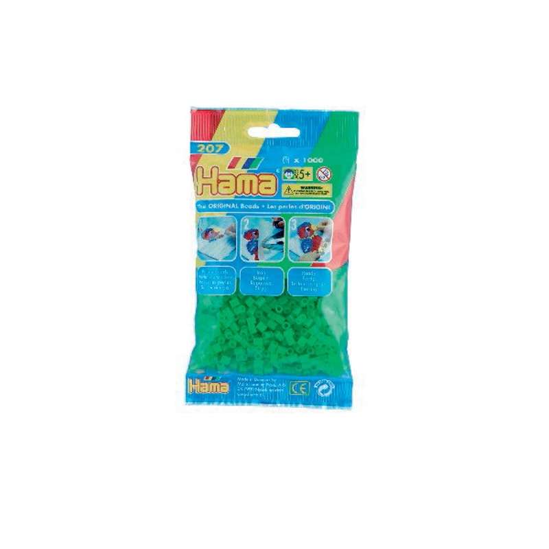 HAMA Midi Beads - 1000 pcs. - Neon Green (207-37) 