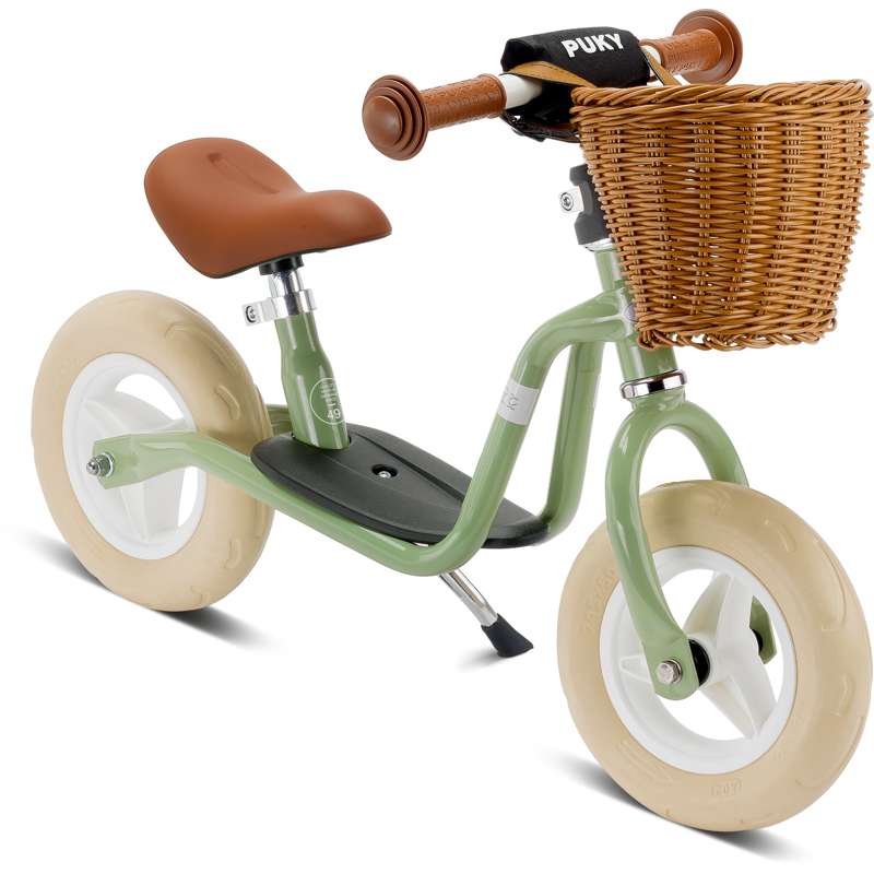 PUKY LR M CLASSIC - Zweirädriges Laufrad mit Korb - Retro Grün 