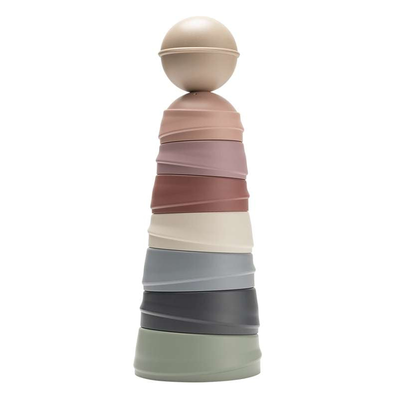 BIBS Jugar - Torre Inestable - Tumletårn - Arcoíris Pastel 