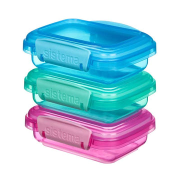 Sistema Snack box - Lunch Packs - 3-Pack - 200ml - Assorted Colors 