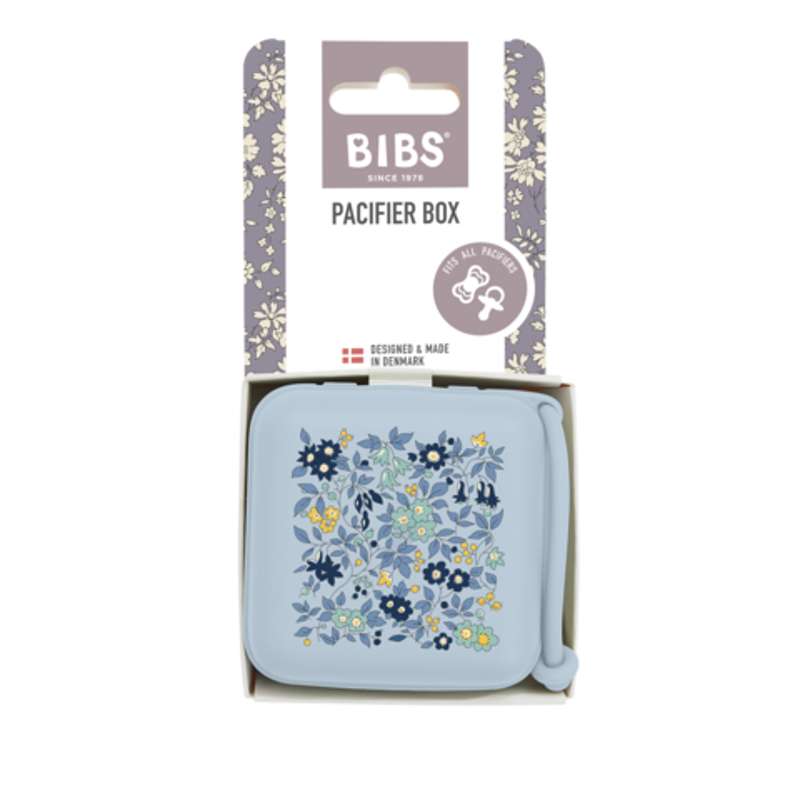BIBS Akcesoria Pudełko na smoczek - Sutteboks - Liberty - Chamomille Lawn/Baby Blue 