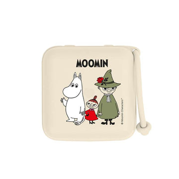 BIBS Příslušenství Krabička na dudlíky - Sutteboks s místem pro 3 cumlíky - Moomins - Slonová kost 