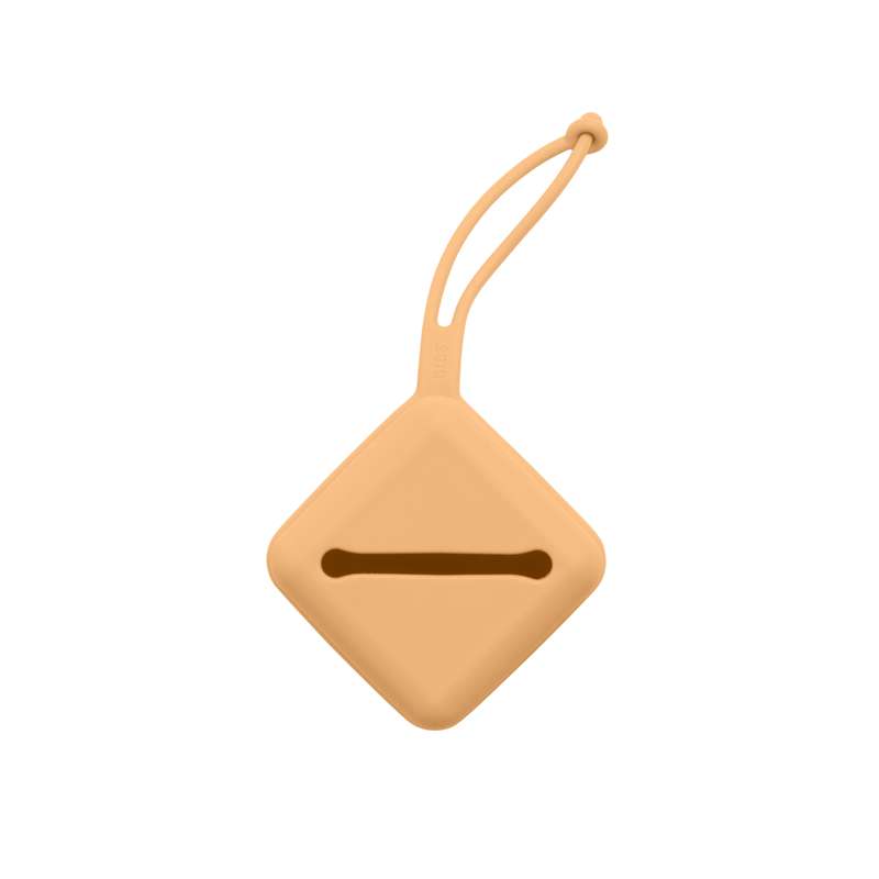 BIBS Accesorii Cutie pentru suzete - Silicon - Cutie pentru suzete cu loc pentru 3 suzete - Dovleac 