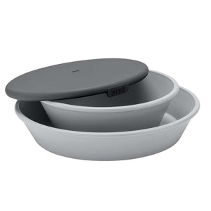 BIBS Abendessen Geschirrset - Teller und Schüssel mit Deckel - Cloud 