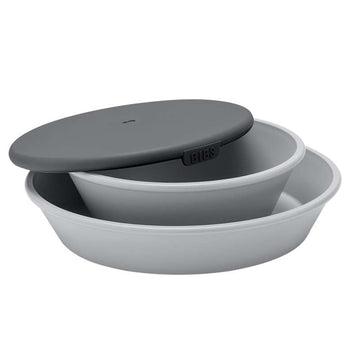 BIBS Dinner Set - Plate and Bowl with Lid - Cloud 