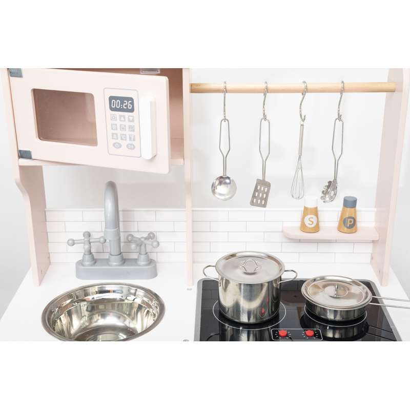 Kid'oh Chef's Play Kitchen with Sound and Light as well as Accessories - Pink 