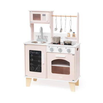 Kid'oh Chef's Play Kitchen with Sound and Light as well as Accessories - Pink 