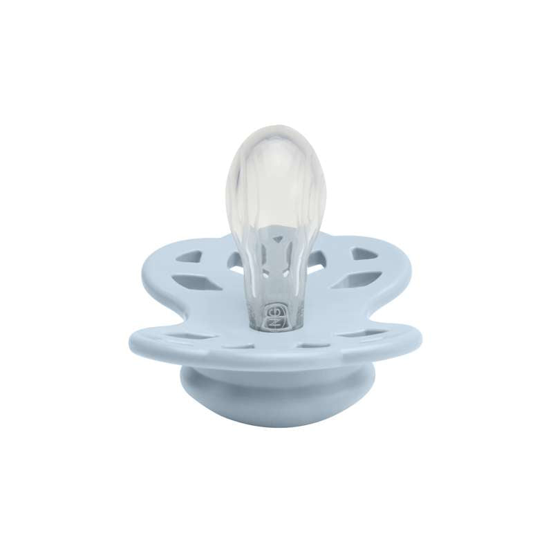 BIBS Sutra Simétrica Infinity - tam. 1 - Silicone - Azul Bebé 