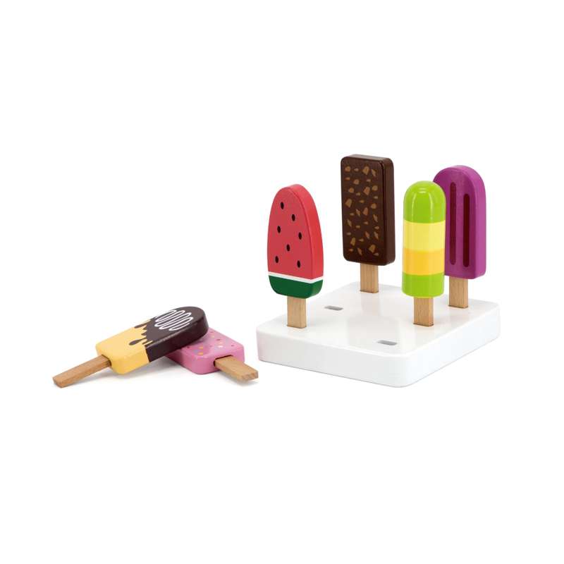 Kid'oh Spiellebensmittel - Eis am Stiel im Halter - 6 Stk.