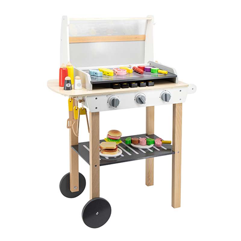 Kid'oh Speelgoedgrill m. Accessoires - Hout 