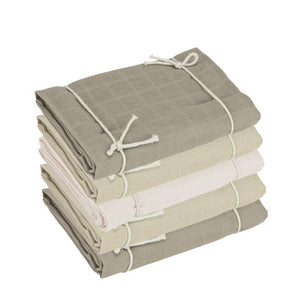 Naturebaby Pânze ecologice/Minisvârf - pachet de 5 - Earth Mix 