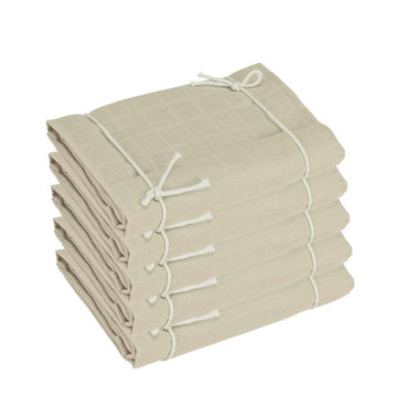 Naturebaby Ekologiczne pieluchy materiałowe/Miniszwab - 5-pak - Piasek 