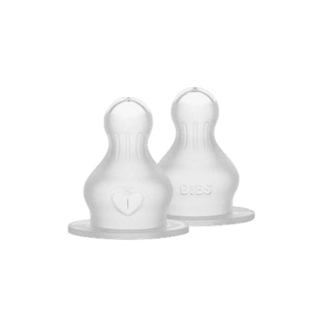 BIBS Flasche - Zubehör - Saugnapf - Silikon/Rund - 2er-Pack - Langsame Fließrate 