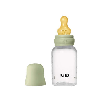 BIBS Bottiglia - Set di biberon - Plastica - Lattice/Flusso lento/Rotondo - 150 ml. - Salvia 