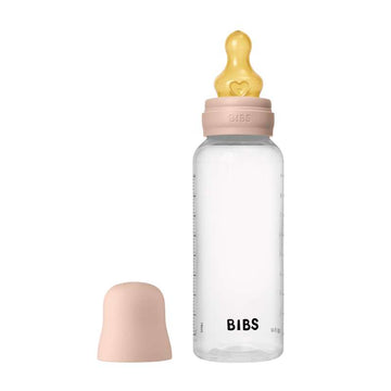 BIBS Botella - Set de biberones - Plástico - Látex / Flujo Medio / Redonda - 270 ml. - Blush 