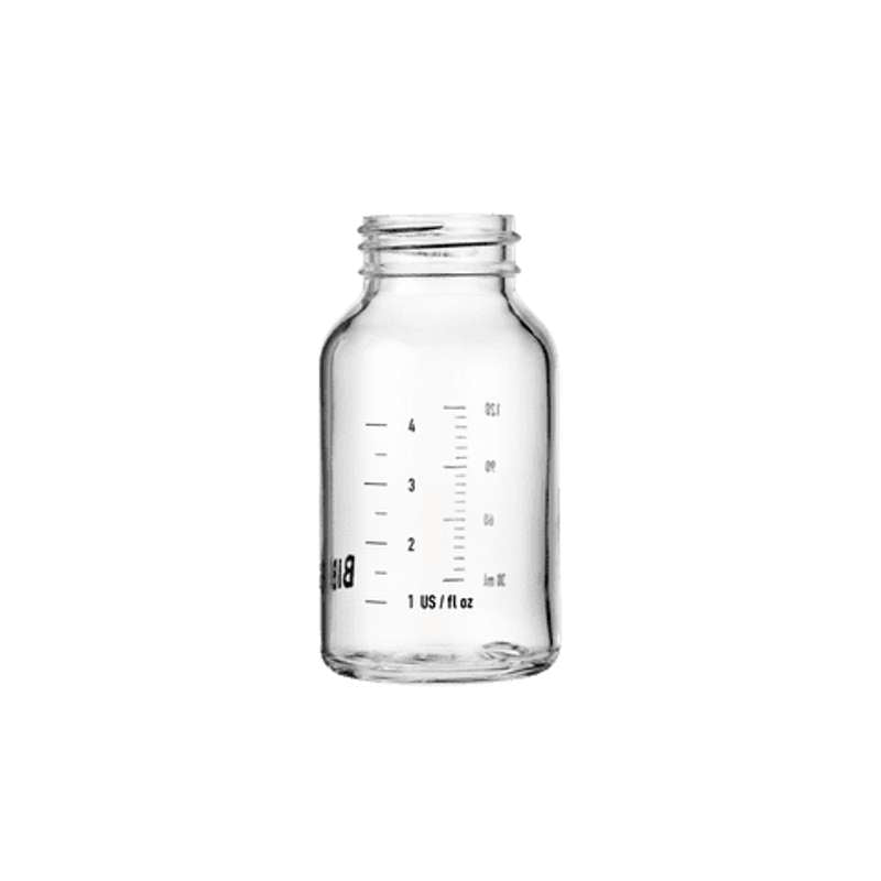 BIBS Pullo - Lisävarusteet - Pieni tuttipullo - Lasi - 120 ml. 
