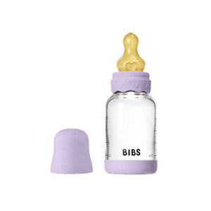 BIBS Bouteille - Ensemble de biberons - Verre - Bohème - Latex/Flux lent/Rond - 120 ml. - Ciel Violet 