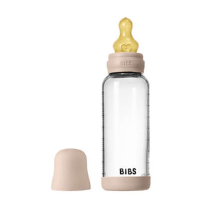 BIBS Butelka - Zestaw butelek do ssania - Szkło - Lateks/Średni przepływ/Okrągła - 240 ml. - Blush 