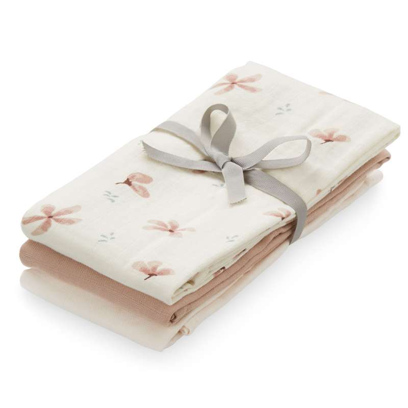 Cam Cam Copenhagen Cloth diaper - 3-pack - GOTS - Mix Windflower Cream/Dusty Rose/Powder 