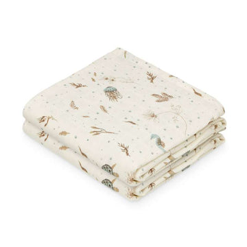 Cam Cam Copenhagen Muslin Cloth - 2-pack - GOTS - Sea Garden 