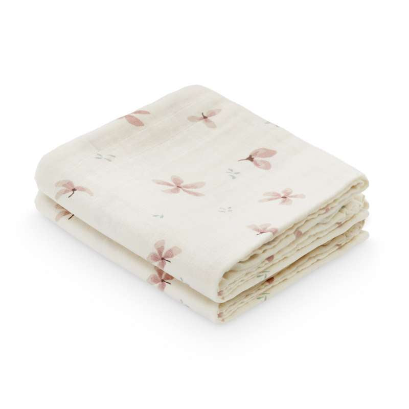 Cam Cam Copenhagen Muslin cloth - 2-pack - GOTS - Windflower Cream 