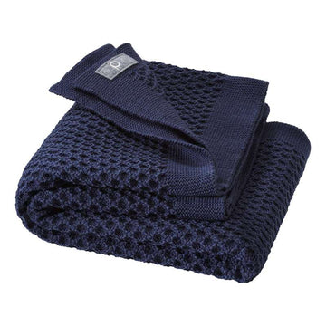 Disana Tapis pour bébé Honeycomb - Laine mérinos - 80x100 cm. - Indigo 