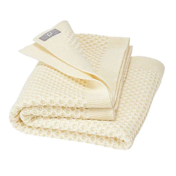 Disana Honeycomb Baby blanket - Merino wool - 80x100 cm. - Natural 